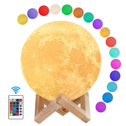 Moon Lamp Night Light 3D Print Moonlight Timeable LED Dimmable Rechargeable Bedside Table Desk Lamp Dropship