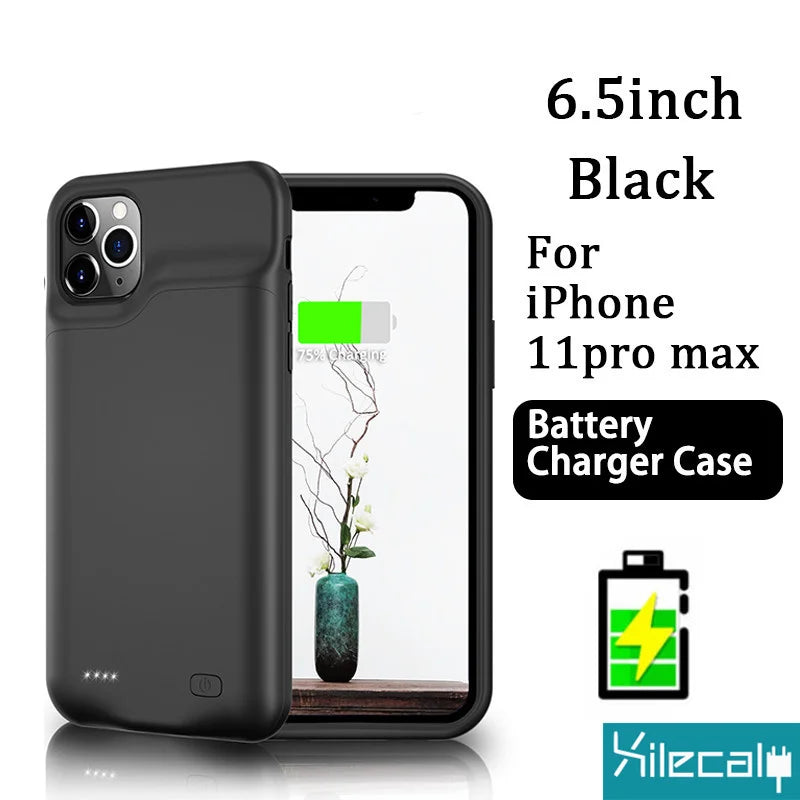 Чехол-аккумулятор Xilecaly для iPhone 15 Pro Max 13 14 Pro 12 Mini Power Bank, зарядный чехол для iPhone XS Max XR 7 8 Plus SE2 3