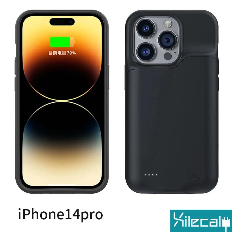 Чехол-аккумулятор Xilecaly для iPhone 15 Pro Max 13 14 Pro 12 Mini Power Bank, зарядный чехол для iPhone XS Max XR 7 8 Plus SE2 3