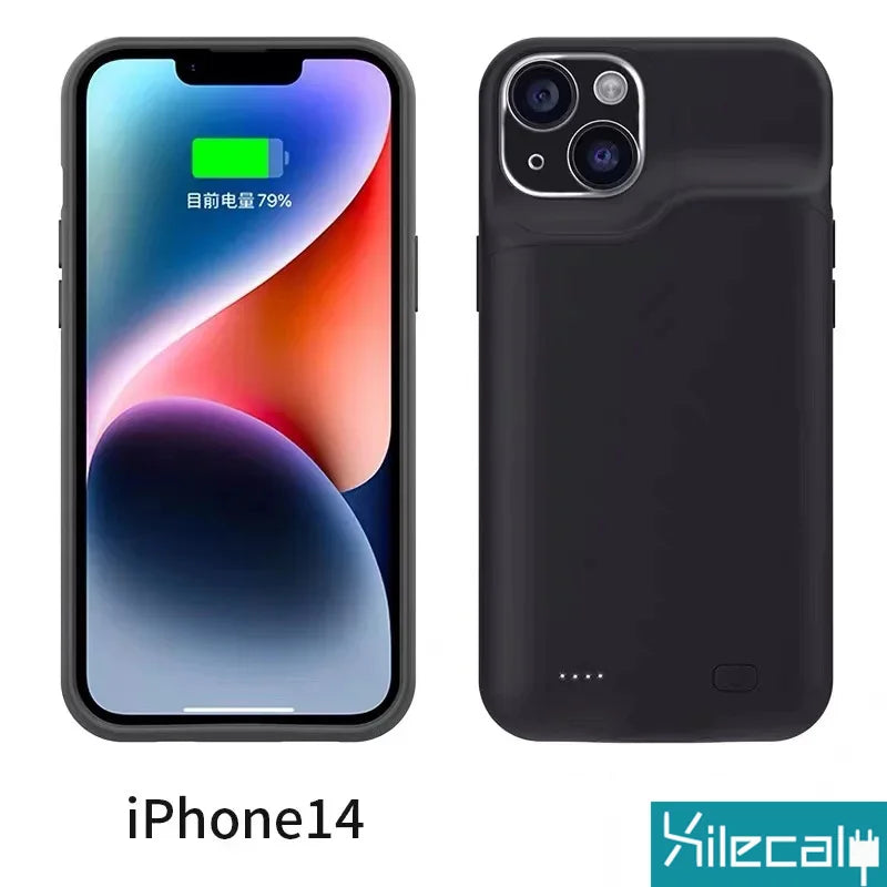 Чехол-аккумулятор Xilecaly для iPhone 15 Pro Max 13 14 Pro 12 Mini Power Bank, зарядный чехол для iPhone XS Max XR 7 8 Plus SE2 3