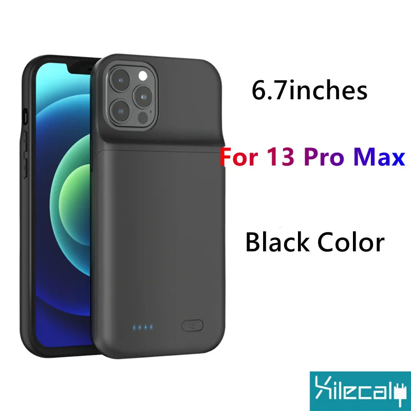 Xilecaly Battery Case For iPhone 15 Pro Max 13 14 Pro 12 Mini Power Bank Charging Power Case For iPhone XS Max XR 7 8 Plus SE2 3