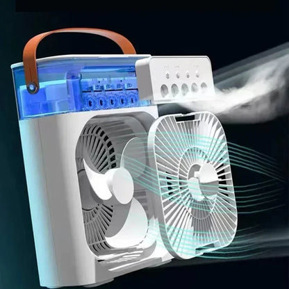 3 In 1 Fan AIr Conditioner Portable Household Small Air Cooler LED Night Lights Humidifier Air Adjustment Home Fans