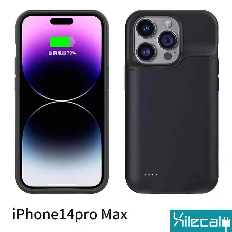 Xilecaly Battery Case For iPhone 15 Pro Max 13 14 Pro 12 Mini Power Bank Charging Power Case For iPhone XS Max XR 7 8 Plus SE2 3