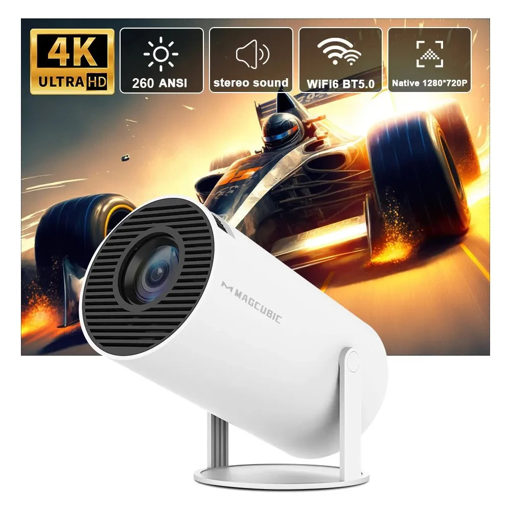 Проектор Magcubic HY300 PRO 4K Android 11 Dual Wifi6 260ANSI Allwinner H713 BT5.0 1080P 1280*720P Домашний кинотеатр Уличный проектор