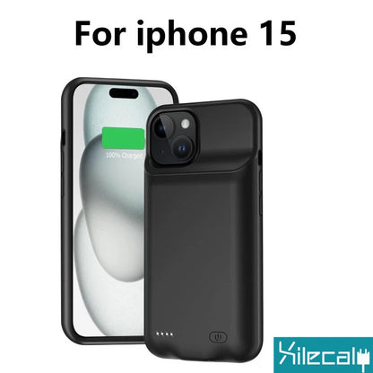 Xilecaly Battery Case For iPhone 15 Pro Max 13 14 Pro 12 Mini Power Bank Charging Power Case For iPhone XS Max XR 7 8 Plus SE2 3