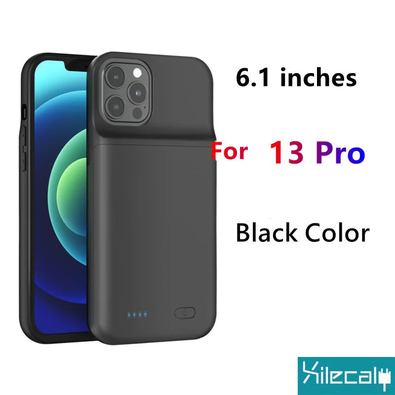 Чехол-аккумулятор Xilecaly для iPhone 15 Pro Max 13 14 Pro 12 Mini Power Bank, зарядный чехол для iPhone XS Max XR 7 8 Plus SE2 3