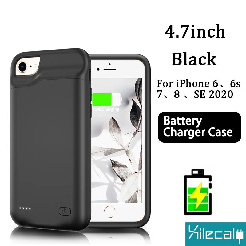 Xilecaly Battery Case For iPhone 15 Pro Max 13 14 Pro 12 Mini Power Bank Charging Power Case For iPhone XS Max XR 7 8 Plus SE2 3