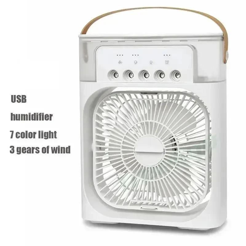 3 In 1 Fan AIr Conditioner Portable Household Small Air Cooler LED Night Lights Humidifier Air Adjustment Home Fans