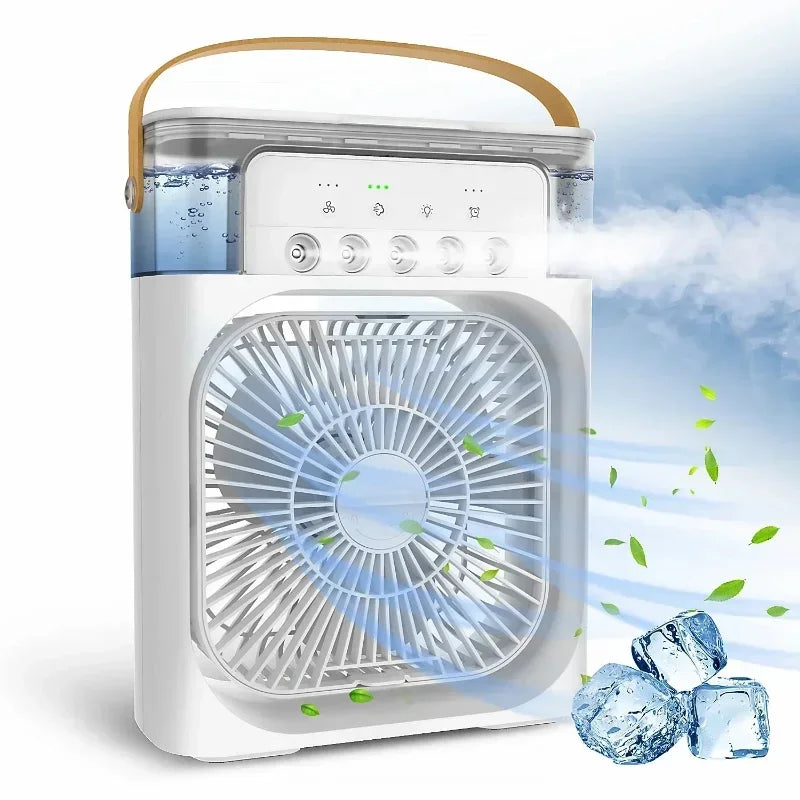 3 In 1 Fan AIr Conditioner Portable Household Small Air Cooler LED Night Lights Humidifier Air Adjustment Home Fans