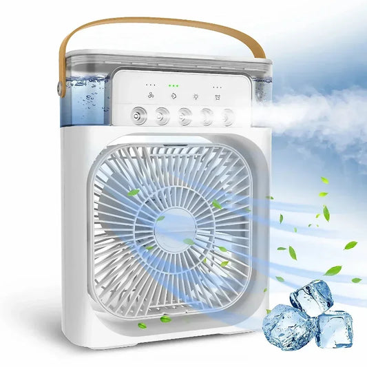 3 In 1 Fan AIr Conditioner Portable Household Small Air Cooler LED Night Lights Humidifier Air Adjustment Home Fans